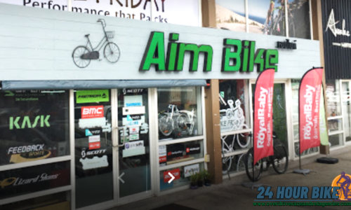 Aim Bikei Aim Bike  เป็นร้านจำหน่ายจักรยาน อะไหล่ อุปกรณ์ต่างๆ และมีบริการรับซ่อมอีกด้วย โดยเป็นร้านที่ทำแบบครบวงจร ถ้าไปร้านนี้